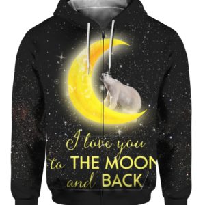 Polar Bear I Love You To The Moon And Back 3D Shirt  Sweater Hoodie