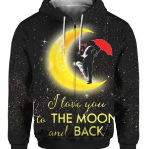 Couple I Love You To The Moon And Back 3D Sweater Hoodie Couple I Love You To The Moon And Back 3D Sweater Hoodie