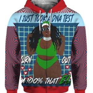 Lizzo 100 Percent That Elf 3D Ugly Christmas Sweater Hoodie