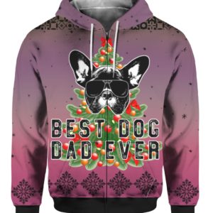 Best Dog Dad Ever 3D Ugly Christmas Sweater Hoodie