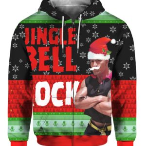 The Rock Jingle Bell Rock 3D Ugly Christmas Sweater Hoodie The Rock Jingle Bell Rock 3D Ugly Christmas Sweater Hoodie