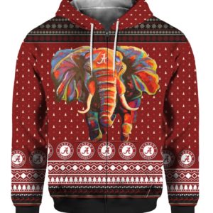Alabama Crimson Tide Football Christmas 3D Ugly Sweater Hoodie