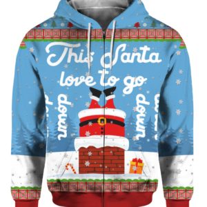 Santa Goes Down 3D Ugly Christmas Sweater Hoodie Santa Goes Down 3D Ugly Christmas Sweater Hoodie