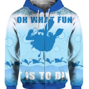Oh What Fun It Is To Dive 3D Ugly Christmas Sweater Hoodie