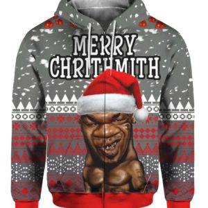 Mike Tyson Merry Chrithmith 3D Ugly Sweater Hoodie