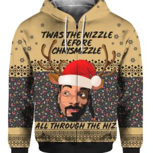 Snoop Dogg ‘Twas The Nizzle Before Chrismizzle 3D Ugly Sweater Hoodie