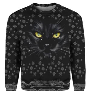 Black Cat 3D Christmas Sweater Hoodie Black Cat 3D Christmas Sweater Hoodie