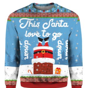 Santa Goes Down 3D Ugly Christmas Sweater Hoodie