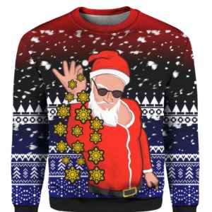 Sexy Santa Claus Snowflakes 3D Ugly Sweater Hoodie