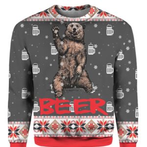 Bear Beer 3D Ugly Christmas Sweater Hoodie