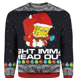 Meme Ight Imma Head Out 3D Ugly Christmas Sweater Hoodie