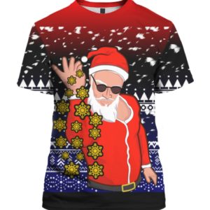 Sexy Santa Claus Snowflakes 3D Ugly Sweater Hoodie