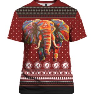 Alabama Crimson Tide Football Christmas 3D Ugly Sweater Hoodie