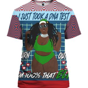 Lizzo 100 Percent That Elf 3D Ugly Christmas Sweater Hoodie