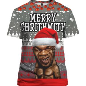 Mike Tyson Merry Chrithmith 3D Ugly Sweater Hoodie