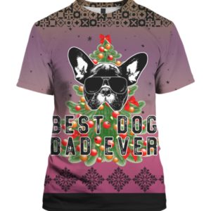 Best Dog Dad Ever 3D Ugly Christmas Sweater Hoodie