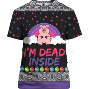 Pig I'm Dead Inside 3D Ugly Christmas Sweater Hoodie