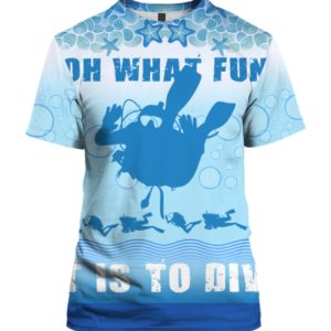 Oh What Fun It Is To Dive 3D Ugly Christmas Sweater Hoodie