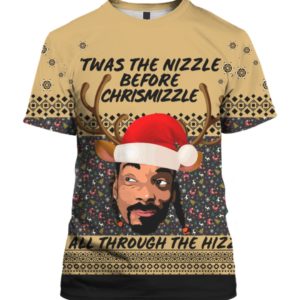 Snoop Dogg ‘Twas The Nizzle Before Chrismizzle 3D Ugly Sweater Hoodie