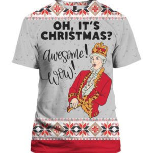 Hamilton King George Musical Oh Its Christmas Awesome Wow 3D Ugly Sweater Hoodie