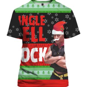 The Rock Jingle Bell Rock 3D Ugly Christmas Sweater Hoodie