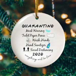 2020 Quarantine Ornament – Pandemic Decorative Christmas Ornament – Funny Holiday Gift