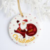 Cute Reindeer Wearing A Mask Decorative Christmas Ornament – Funny Holiday Gift