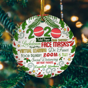 Funny 2020 Christmas Circle Ornament  2020 The Year We Never Forget Circle Ornament