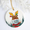 Reindeer Wearing Mask Christmas Quarantine 2020 Ornament – Pandemic 2020 Decorative Christmas Ornament