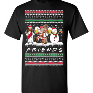 Friends Jesus Santa Claus Ugly Christmas Sweater