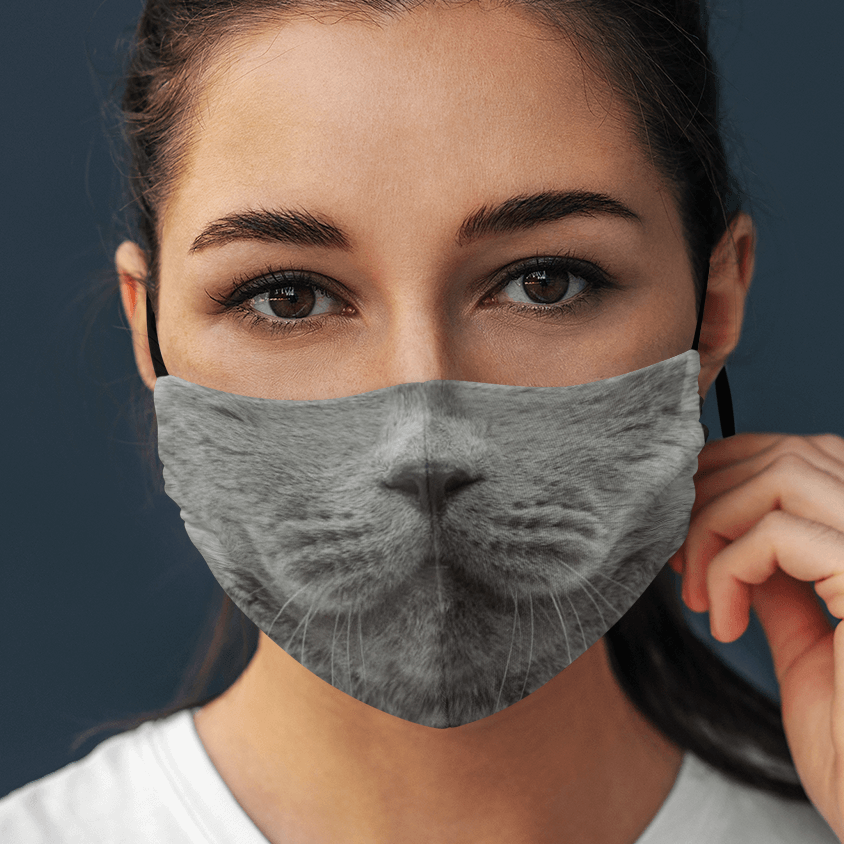 British Shorthair Cat Cosplay Face Mask