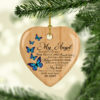 Butterfly I Believe There Are Angel Among Us Ornament – Memorial Gift Flat Circle Ornament Keepsake Ornament