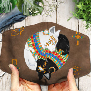 Cat Egypt Yin Yang  Ancient Face Mask