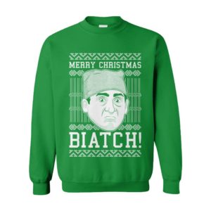 Merry Christmas Biatch! Prison Mike Ugly Christmas Sweater