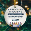 Engraved 2020 Events Quarantine Pandemic Christmas Flat Holiday Circle Ornament