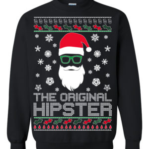 The Original Hipster Santa Claus Ugly Christmas Sweater