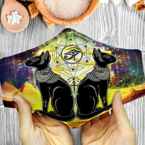 Black Cats Symbol Ancient Egypt  Face Mask