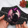 Buckle Up Buttercup Black Cat Face Mask