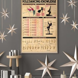 Pole Dancing Knowledge Vintage Poster, Canvas