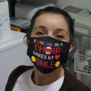 Singing In A Choir Makes My Heart Smile Face Mask