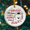 Santa Claus Wears Mask Toilet Paper Decorative Christmas Ornament – Funny Christmas Holiday Gift