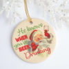 Santa Wearing A Face Mask Decorative Christmas Ornament