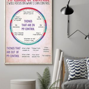 My Circle Of Control I Will Focus On What I Can Control Poster, Canvas