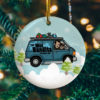 What The Fucculent Christmas Ornament Black Circle Ornament