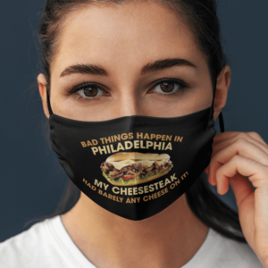 Debate 2020 Trumps Quote Bad Things Happen in Philadelphia Face Mask