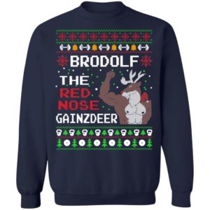 Brodolf The Red Nose Gainzdeer Ugly Christmas Sweater