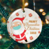 Mr Mrs Claus 2020 Circle Ornament Keepsake – Funny 2020 Christmas Ornament
