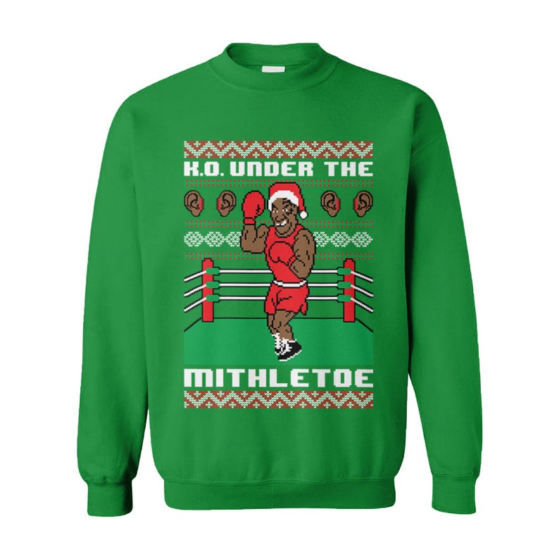 K.O. Under The Mithletoe Iron Mike Tyson Lisp Boxing Fighter Heavyweight Chrithmith Punch Out Ugly Christmas Sweater