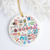 Cute Reindeer Wearing A Mask Decorative Christmas Ornament – Funny Holiday Gift