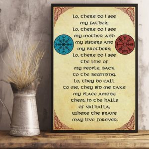 Viking Lo There Do I See My Father Lo There Do I See My Mother Vintage Poster, Canvas